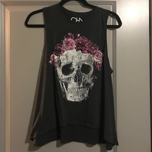 Chaser skull flower crown tank